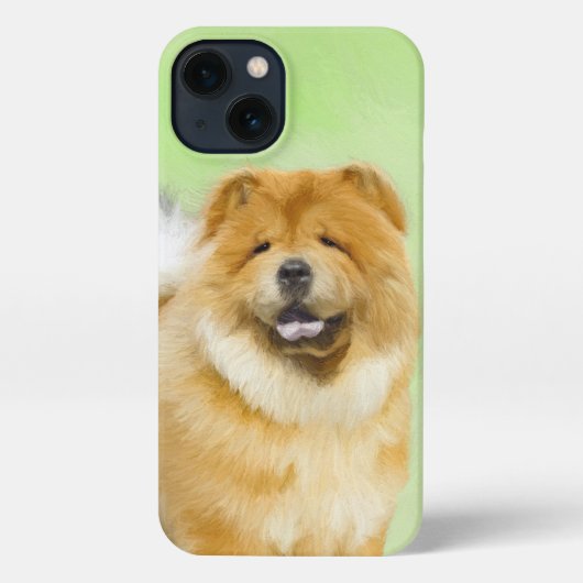 Chow Chow Cainting - Niedliche Original Hunde Art iPhone Hülle (Rückseite)