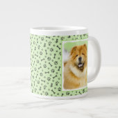 Chow Chow Cainting - Niedliche Original Hunde Art Jumbo-Tasse (Vorderseite Rechts)