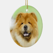 Chow Chow Cainting - Niedliche Original Hunde Art Keramik Ornament (Rechts)