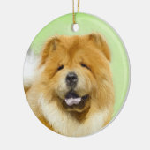 Chow Chow Cainting - Niedliche Original Hunde Art Keramik Ornament (Links)