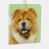 Chow Chow Cainting - Niedliche Original Hunde Art Keramikornament (Rechts)