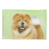 Chow Chow Cainting - Niedliche Original Hunde Art Kissenbezug (Rückseite)