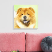 Chow Chow Cainting - Niedliche Original Hunde Art Leinwanddruck (Insitu (Wohnzimmer))