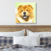 Chow Chow Cainting - Niedliche Original Hunde Art Leinwanddruck (Insitu (Schlafzimmer))