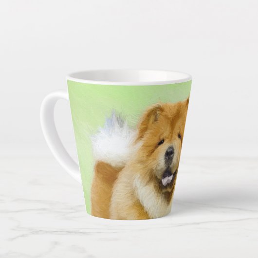 Chow Chow Cainting - Niedliche Original Hunde Art Milchtasse (Linke Ecke)