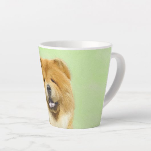 Chow Chow Cainting - Niedliche Original Hunde Art Milchtasse (Rechte Ecke)