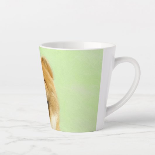 Chow Chow Cainting - Niedliche Original Hunde Art Milchtasse (Rechts)