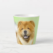 Chow Chow Cainting - Niedliche Original Hunde Art Milchtasse (Vorderseite)