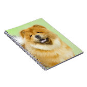 Chow Chow Cainting - Niedliche Original Hunde Art Notizblock (Rechte Seite)