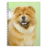 Chow Chow Cainting - Niedliche Original Hunde Art Notizblock (Vorderseite)