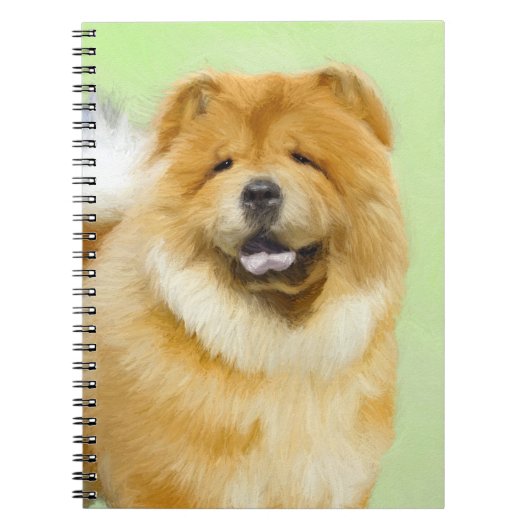 Chow Chow Cainting - Niedliche Original Hunde Art Notizblock (Vorderseite)