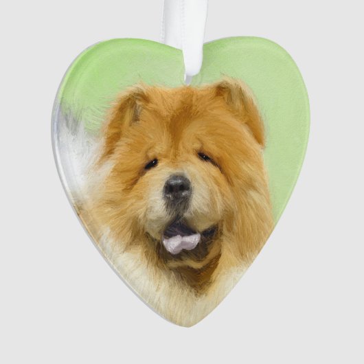 Chow Chow Cainting - Niedliche Original Hunde Art Ornament (Vorderseite)