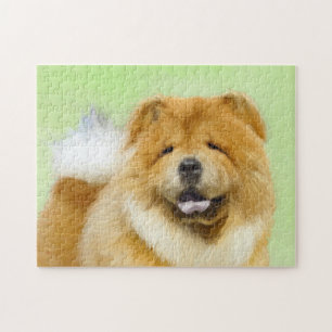 Chow Chow Cainting - Niedliche Original Hunde Art Puzzle