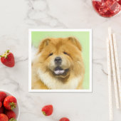 Chow Chow Cainting - Niedliche Original Hunde Art Serviette (Beispiel)