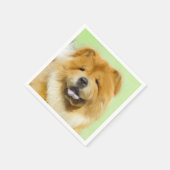 Chow Chow Cainting - Niedliche Original Hunde Art Serviette (Ecke)