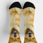 Chow Chow Cainting - Niedliche Original Hunde Art Socken (Oben)