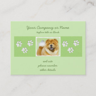 Chow Chow Cainting - Niedliche Original Hunde Art Visitenkarte