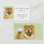 Chow Chow Cainting - Niedliche Original Hunde Art Visitenkarte (Vorne/Hinten)