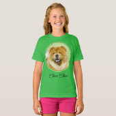 Chow Chow Cainting - Niedlicher Original Hunde Art T-Shirt (Vorne ganz)