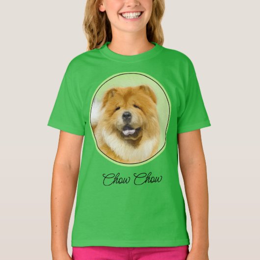 Chow Chow Cainting - Niedlicher Original Hunde Art T-Shirt (Vorderseite)