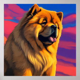 Chow Chow Cainting Poster