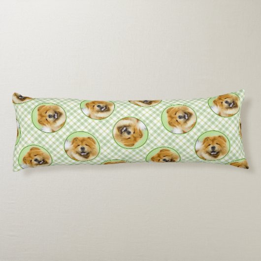 Chow Chow Cainting Red Rough Niedlich Original Dog Seitenschläferkissen (Rückseite)