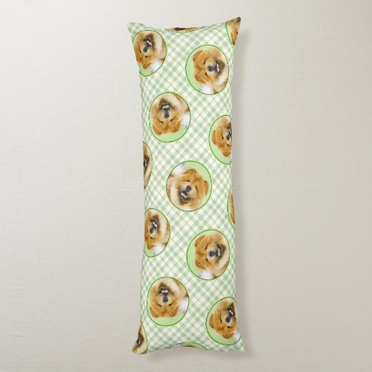 Chow Chow Cainting Red Rough Niedlich Original Dog Seitenschläferkissen (Rückseite (Vertikal))