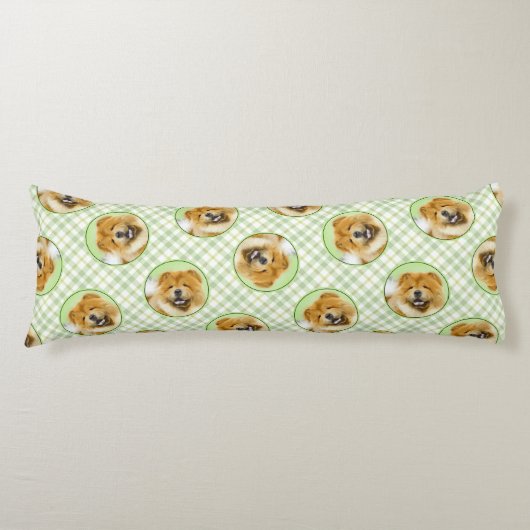 Chow Chow Cainting Red Rough Niedlich Original Dog Seitenschläferkissen (Vorderseite)