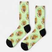 Chow Chow Cainting Red Rough Niedlich Original Dog Socken (Linkes Detail)
