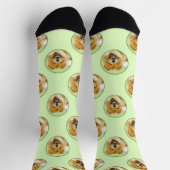 Chow Chow Cainting Red Rough Niedlich Original Dog Socken (Oben)