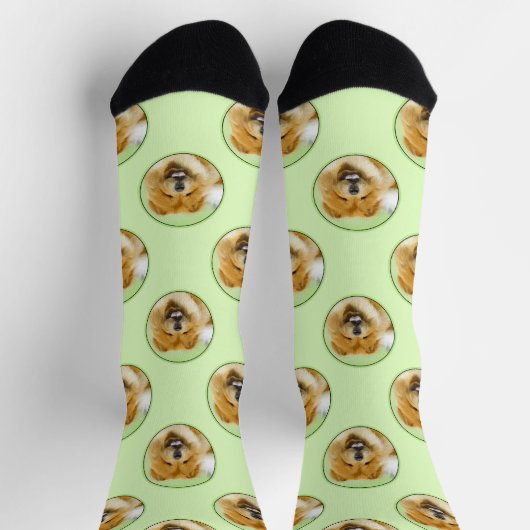 Chow Chow Cainting Red Rough Niedlich Original Dog Socken (Oben)