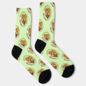 Chow Chow Cainting Red Rough Niedlich Original Dog Socken (Rechts)