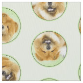 Chow Chow Cainting Red Rough Niedlich Original Dog Stoff (Nahaufnahme)