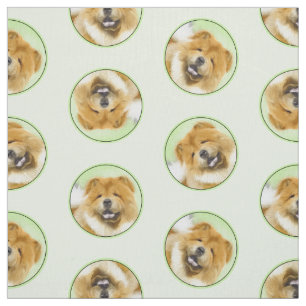 Chow Chow Cainting Red Rough Niedlich Original Dog Stoff