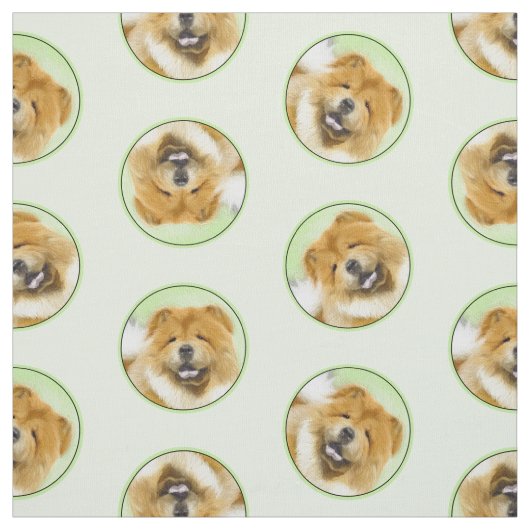 Chow Chow Cainting Red Rough Niedlich Original Dog Stoff (Muster)