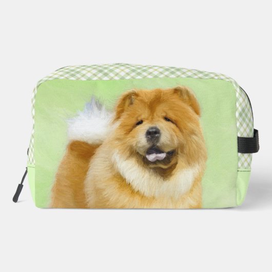 Chow Chow Cainting Red Rough Niedlich Original Dog Waschbeutel (Rückseite)