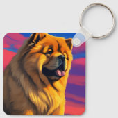 Chow Chow Cainting Schlüsselanhänger (Rückseite)