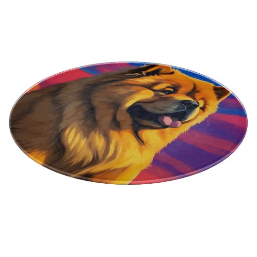 Chow Chow Cainting Schneidebrett (Ecke)