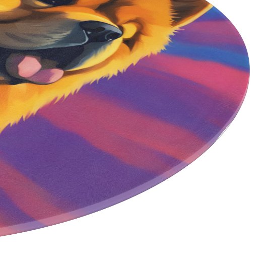 Chow Chow Cainting Schneidebrett (Ecke)
