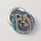 Chow Chow Chow Abstrakt Button (Vorne & Hinten)