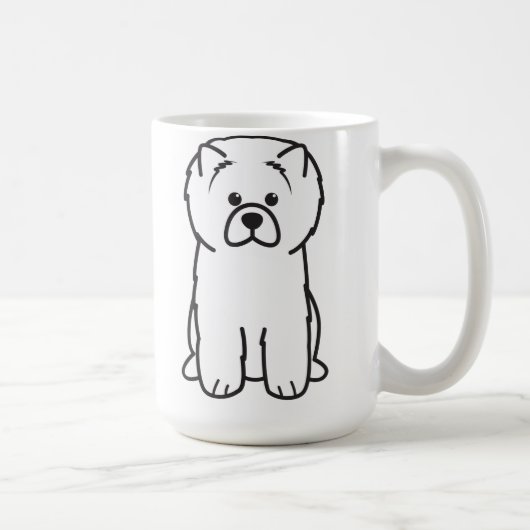 Chow-Chow Chow-Chow HundeCartoon Kaffeetasse (Rechts)
