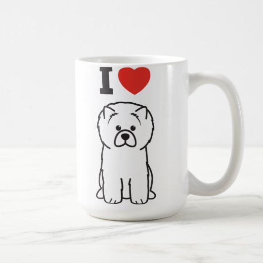 Chow-Chow Chow-Chow HundeCartoon Kaffeetasse (Rechts)