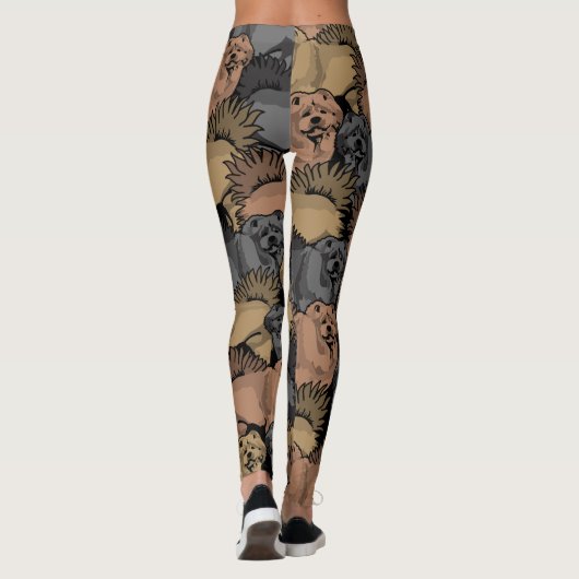 Chow-Chow Chow-Chow HundeLeggings gedruckt Leggings (Rückseite)