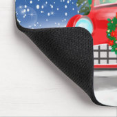 Chow Chow Chow Dog Auto im Schnee werfen Kissen Mousepad (Ecke)