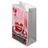 Chow Chow Chow Dog Driving Car mit Herz Valentin Kleine Geschenktüte (Vorderseite Schrägansicht)