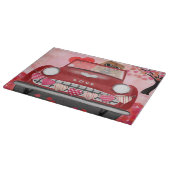 Chow Chow Chow Dog Driving Car mit Herz Valentin Schneidebrett (Ecke)