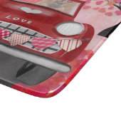 Chow Chow Chow Dog Driving Car mit Herz Valentin Schneidebrett (Ecke)