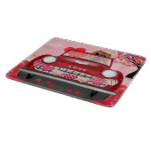 Chow Chow Chow Dog Driving Car mit Herz Valentin Schneidebrett (Ecke)