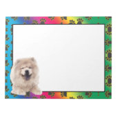 Chow Chow Chow farbenfrohe Hundekuchen Muster Noti Notizblock (Vorderseite)