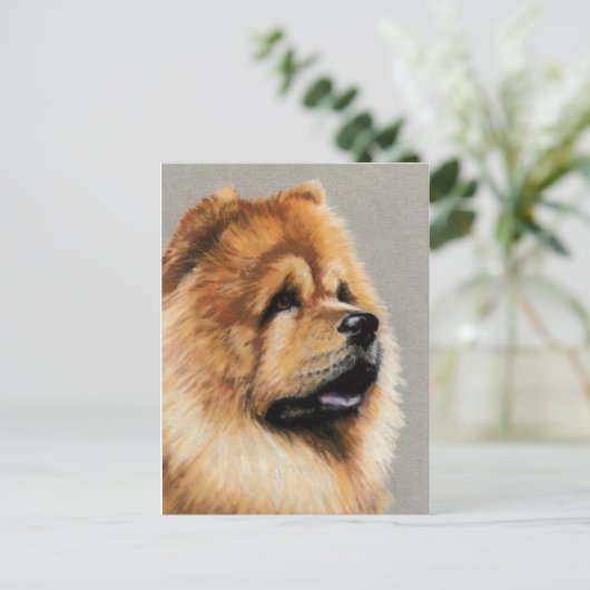 Chow Chow Chow Hund Art Postkarte (Stehend Vorderseite)